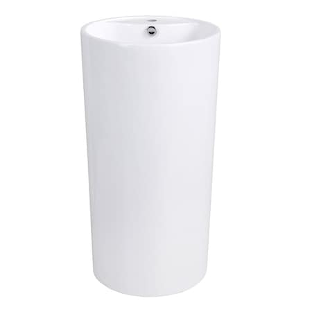 Streamline 17.7 in. Solid Surface Resin Freestanding Basin In Glossy White K-1691-SLSFS-18